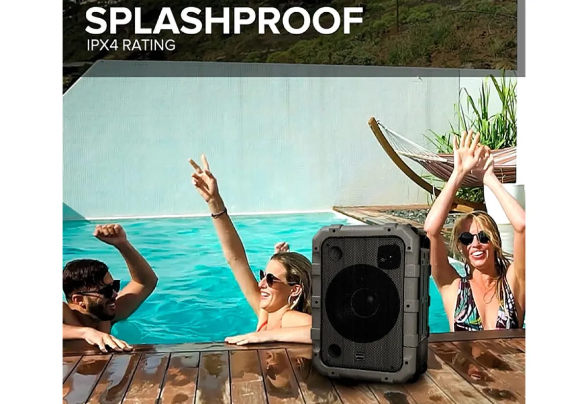 Innovative Concepts u0026 Design dba Gemini Sound Portable Splashproof Trolley Speaker