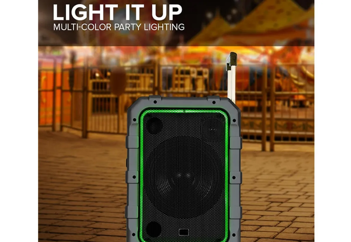 Innovative Concepts u0026 Design dba Gemini Sound Portable Splashproof Trolley Speaker