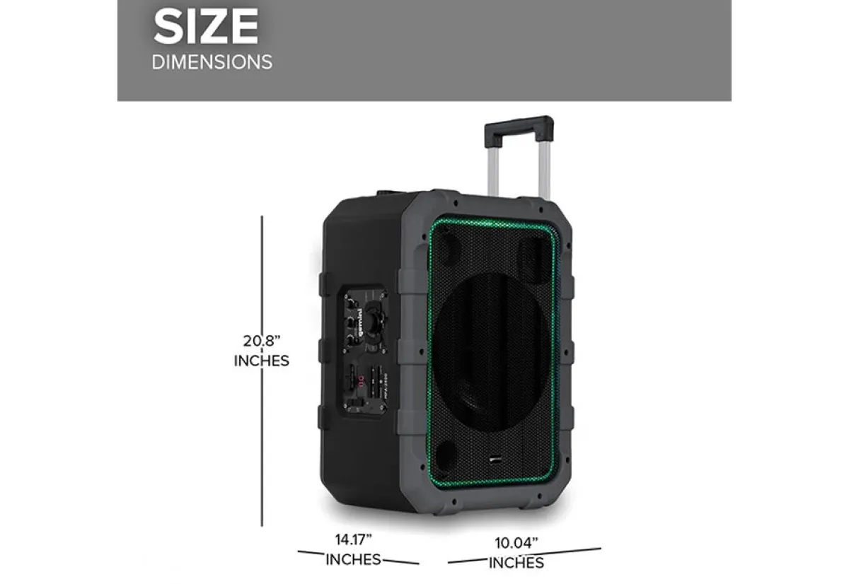 Innovative Concepts u0026 Design dba Gemini Sound Portable Splashproof Trolley Speaker