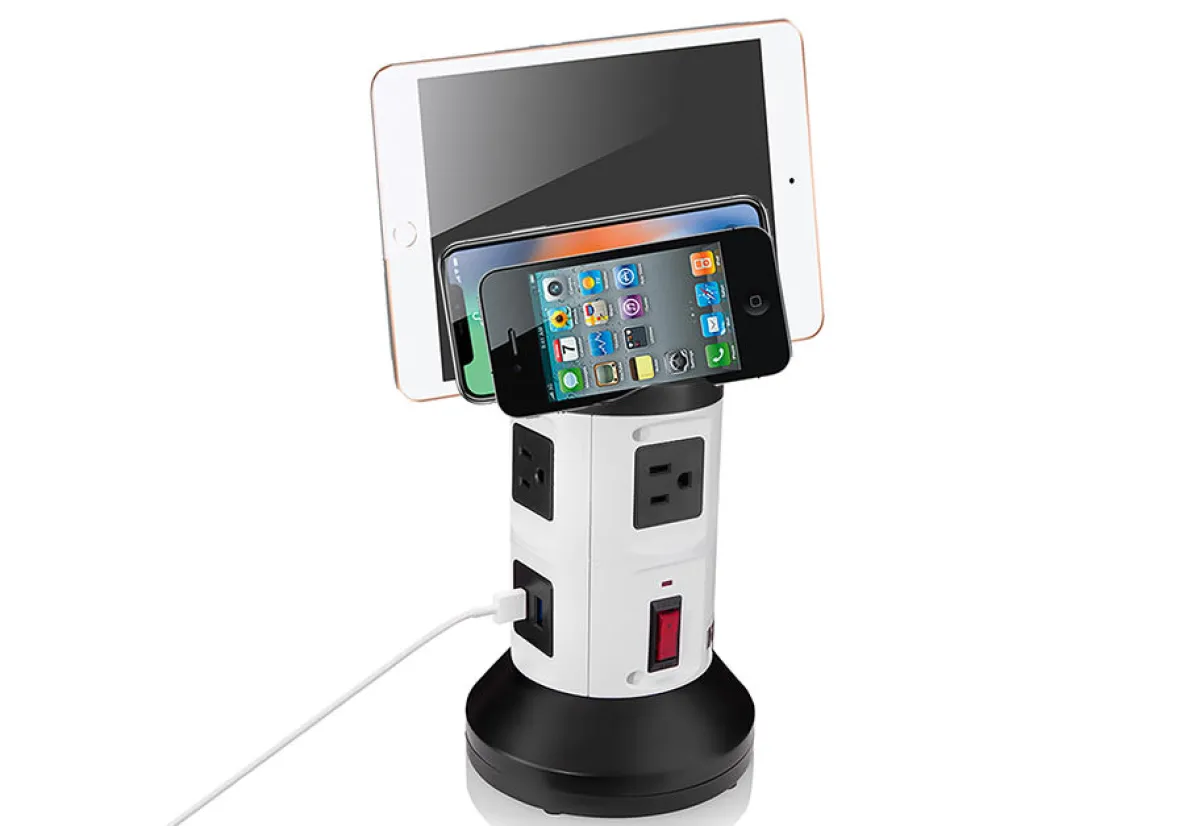 Sharper Image Powerstrip Tower and Phone Charger