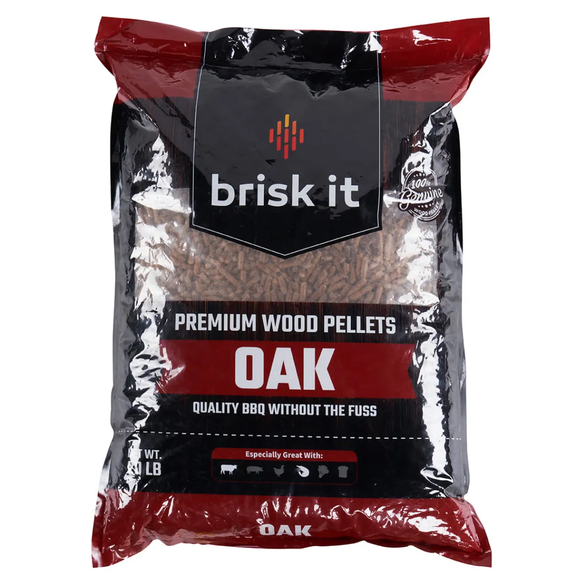 Brisk It Labs, Inc Premium Oak Wood Pellets for Smart Wood Pellet Smoker Grill
