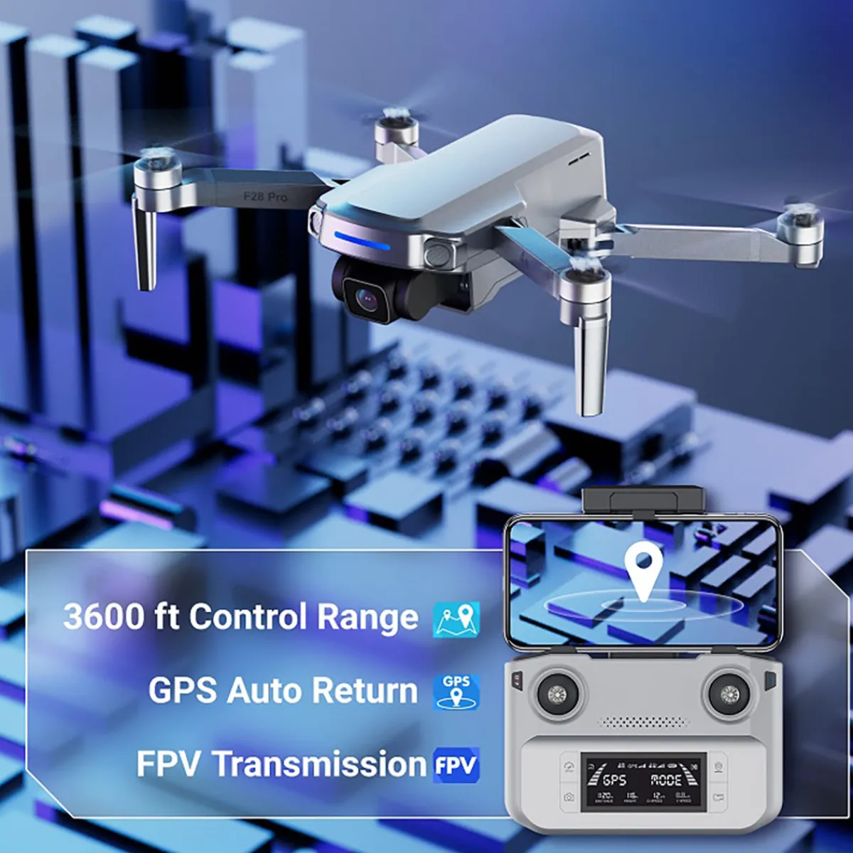 Fotorama USA, LLC Pro Foldable Drone with 4K FHD Camera