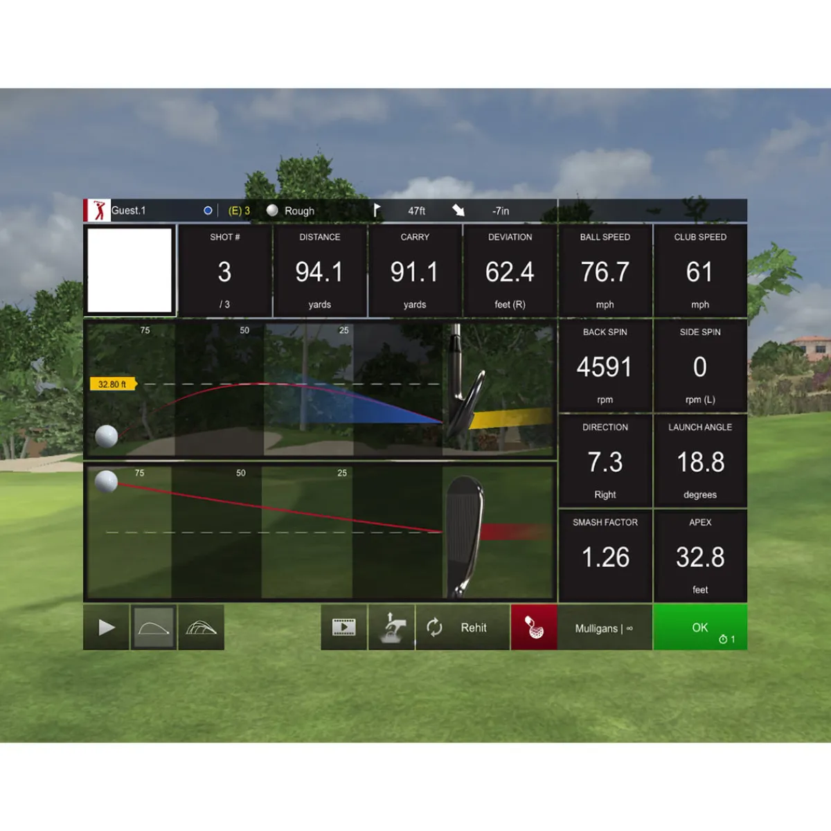 Voice Caddie (GST Solutions, Inc.) PRO Launch Monitor and 3D Driving Range Simulator
