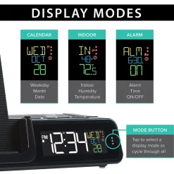 LaCrosse Technology, Ltd. Projection Alarm Clock with Wireless Charging Station