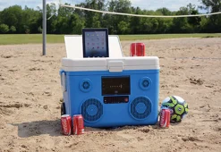 SONDPEX CORPORATION OF AMERICA LLC 40-Qt. Rolling Cooler with tooth Sound System