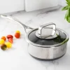 Sharper Image 1.5-Quart Hybrid Sauce Pan with Lid