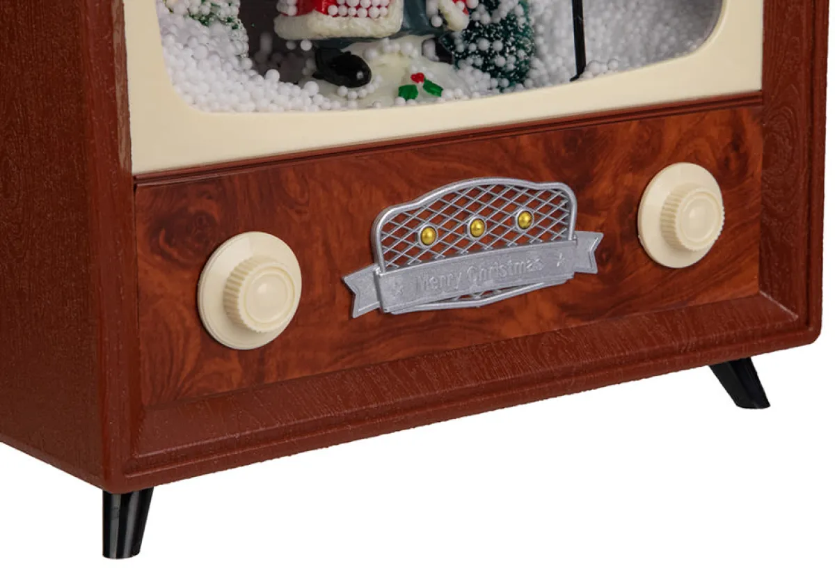 Gordon Companies Inc 12" LED Musical Snowing Santa TV Set
