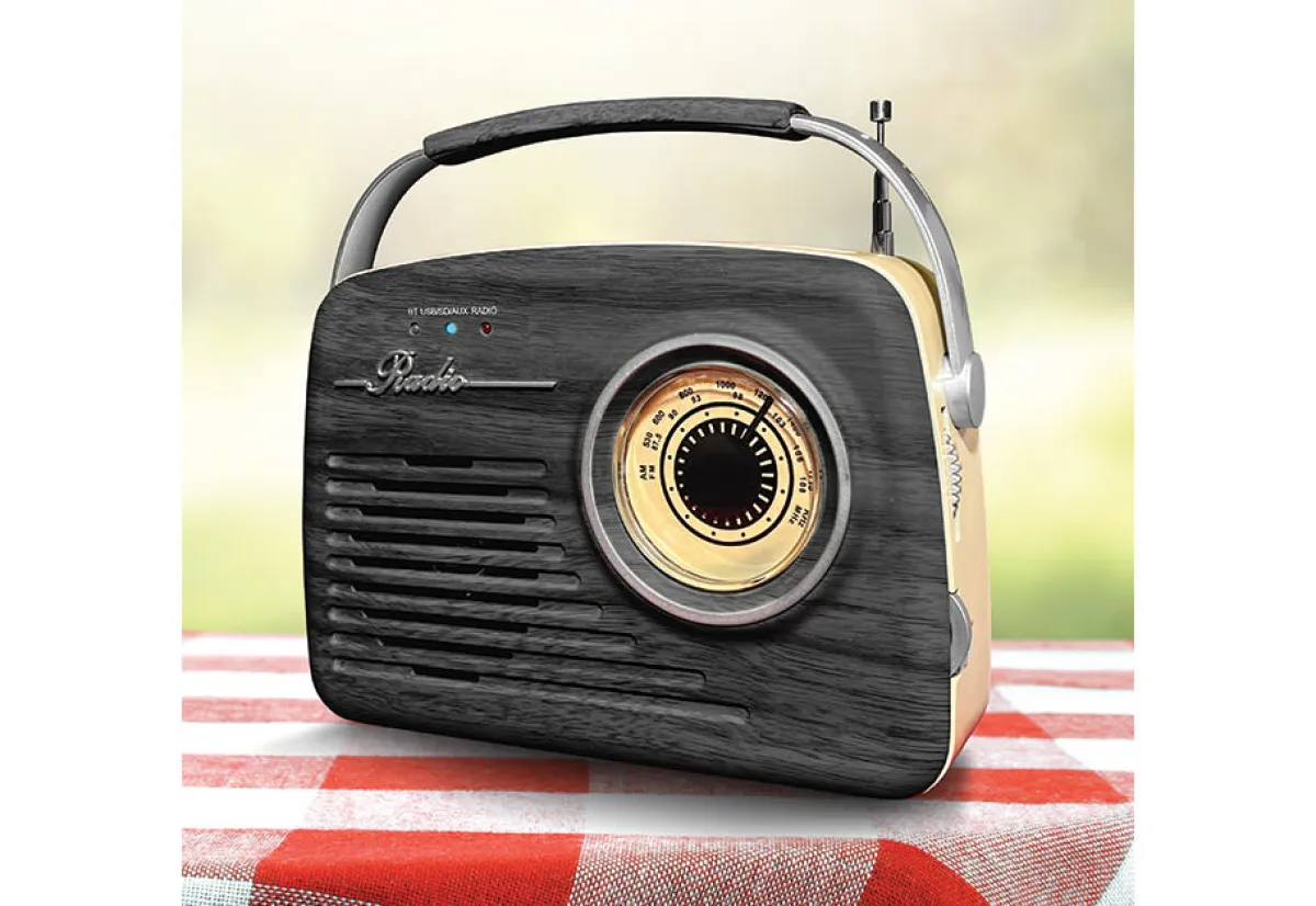 Naxa Electronics Retro AM/FM Radio with Bluetooth