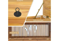 GoPlus (Costway) Rolling Patio Wooden Deck Box
