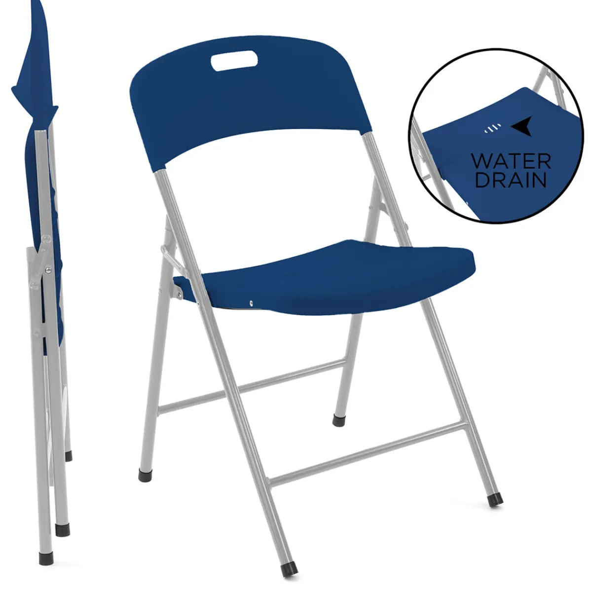 Creative Outdoor Distributor Rolling Table with 4 Folding Chairs Combo