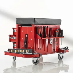 Sharper Image Rolling Toolbox Stool by