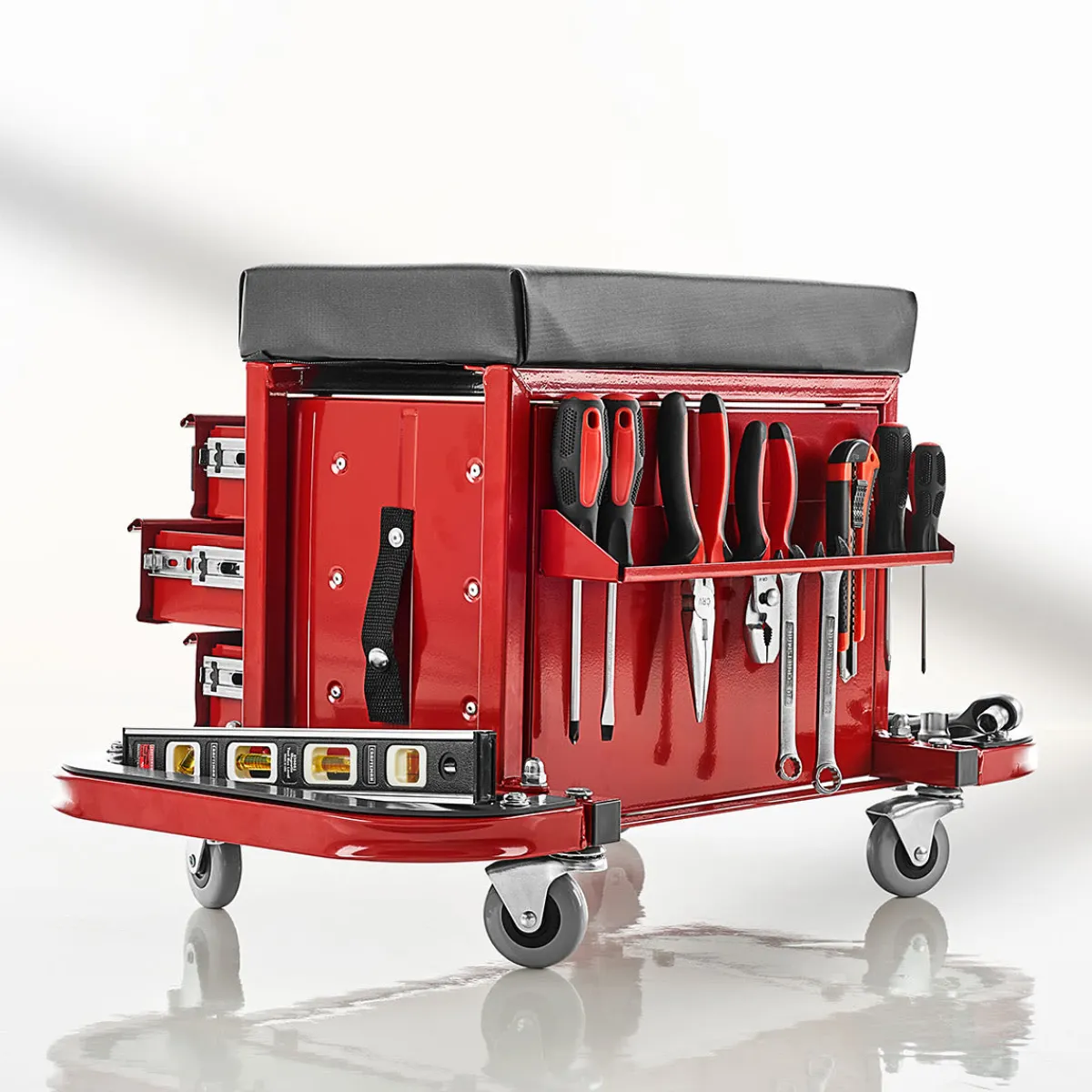 Sharper Image Rolling Toolbox Stool by
