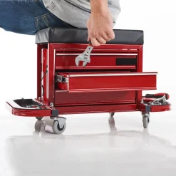 Sharper Image Rolling Toolbox Stool by