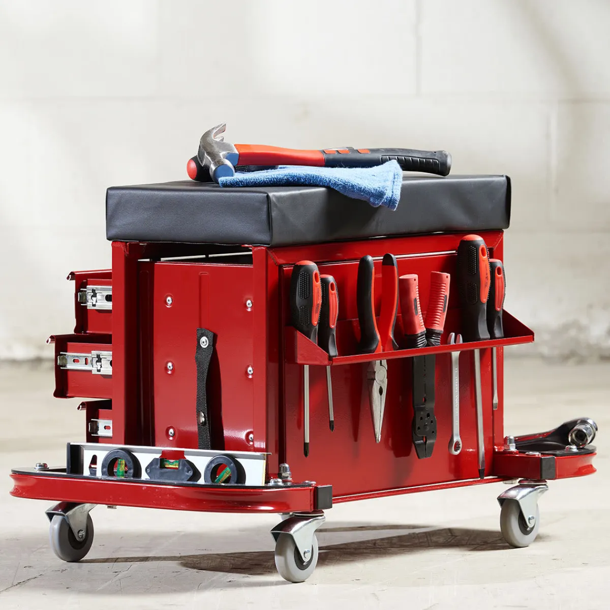 Sharper Image Rolling Toolbox Stool by