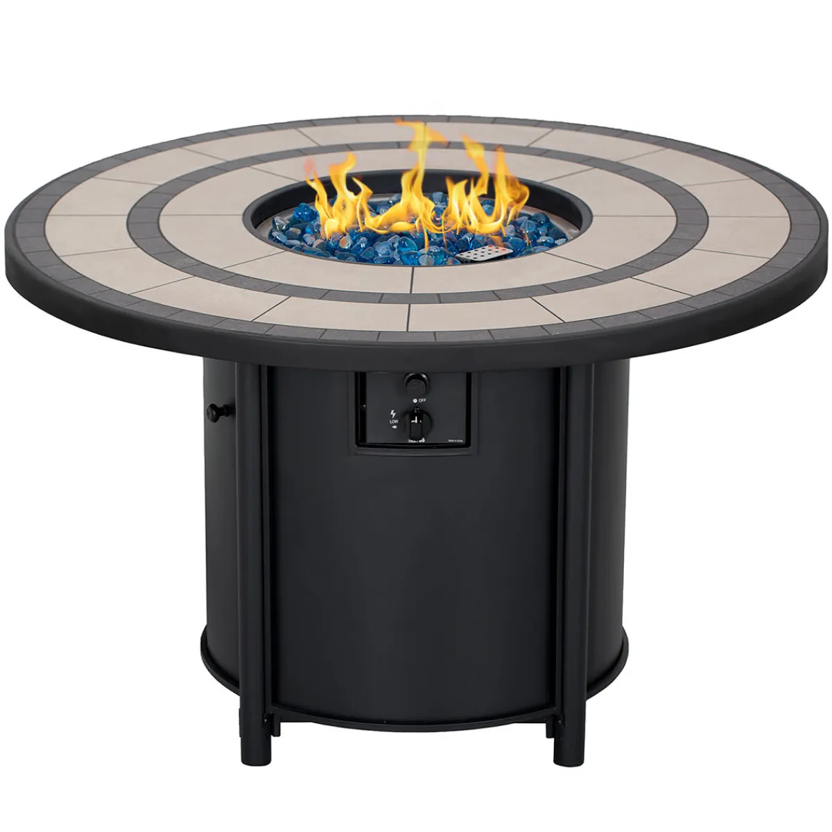 Shinerich International Inc Round Propane Gas Fire Pit Table