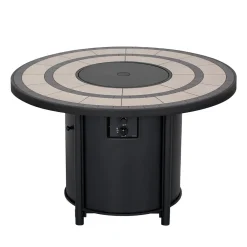 Shinerich International Inc Round Propane Gas Fire Pit Table