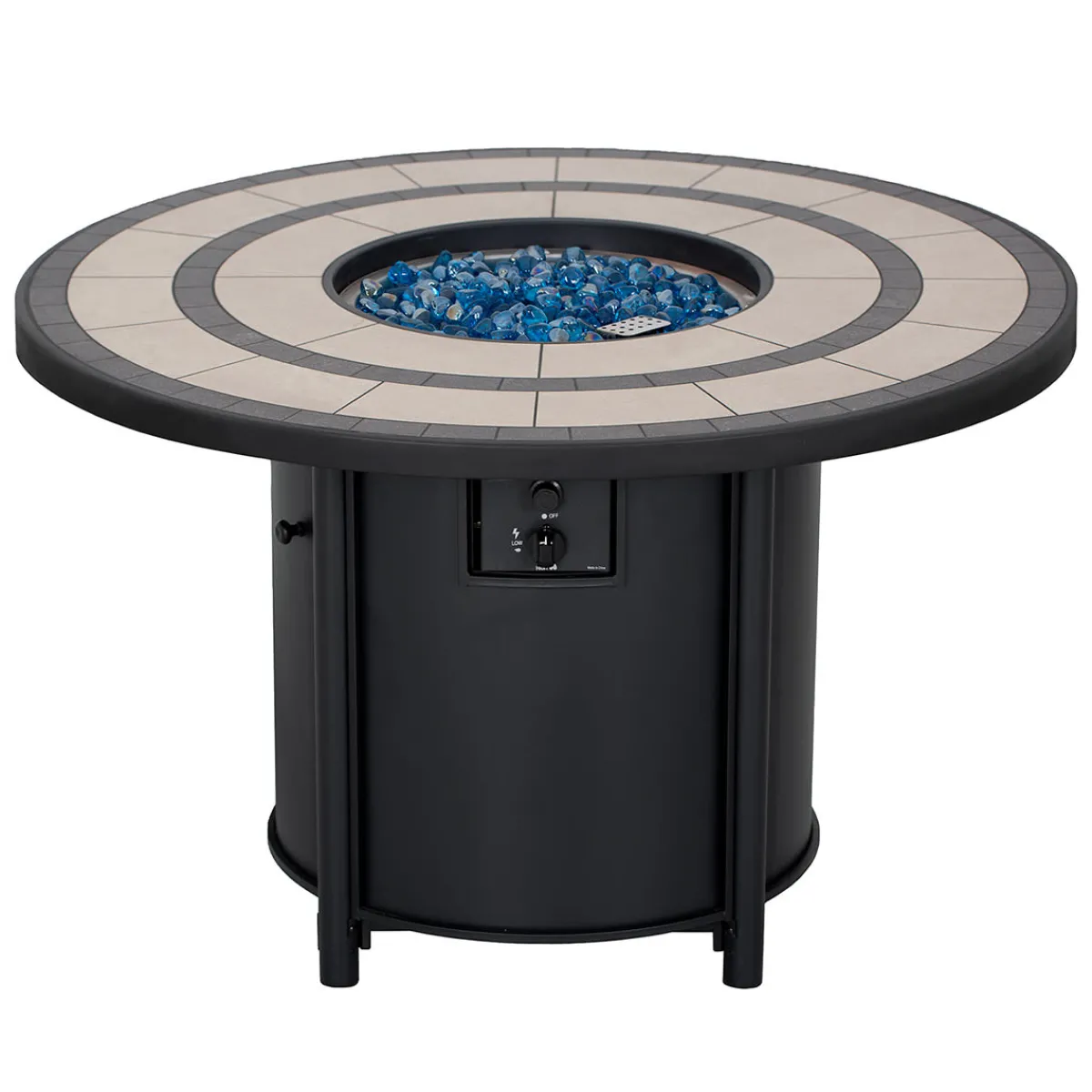 Shinerich International Inc Round Propane Gas Fire Pit Table