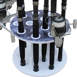 ReelSonar Inc Round Spinning 12 Fishing Rod Rack