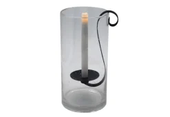 Xodus Innovations Rustic Hurricane with Flameless Wax Taper Candle
