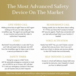 invisaWear Technologies Corporation Safety Silver Leather Necklace