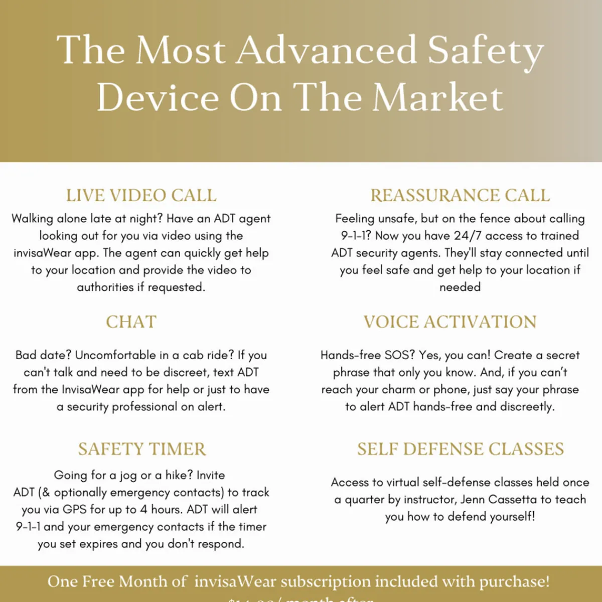 invisaWear Technologies Corporation Safety Silver Leather Necklace