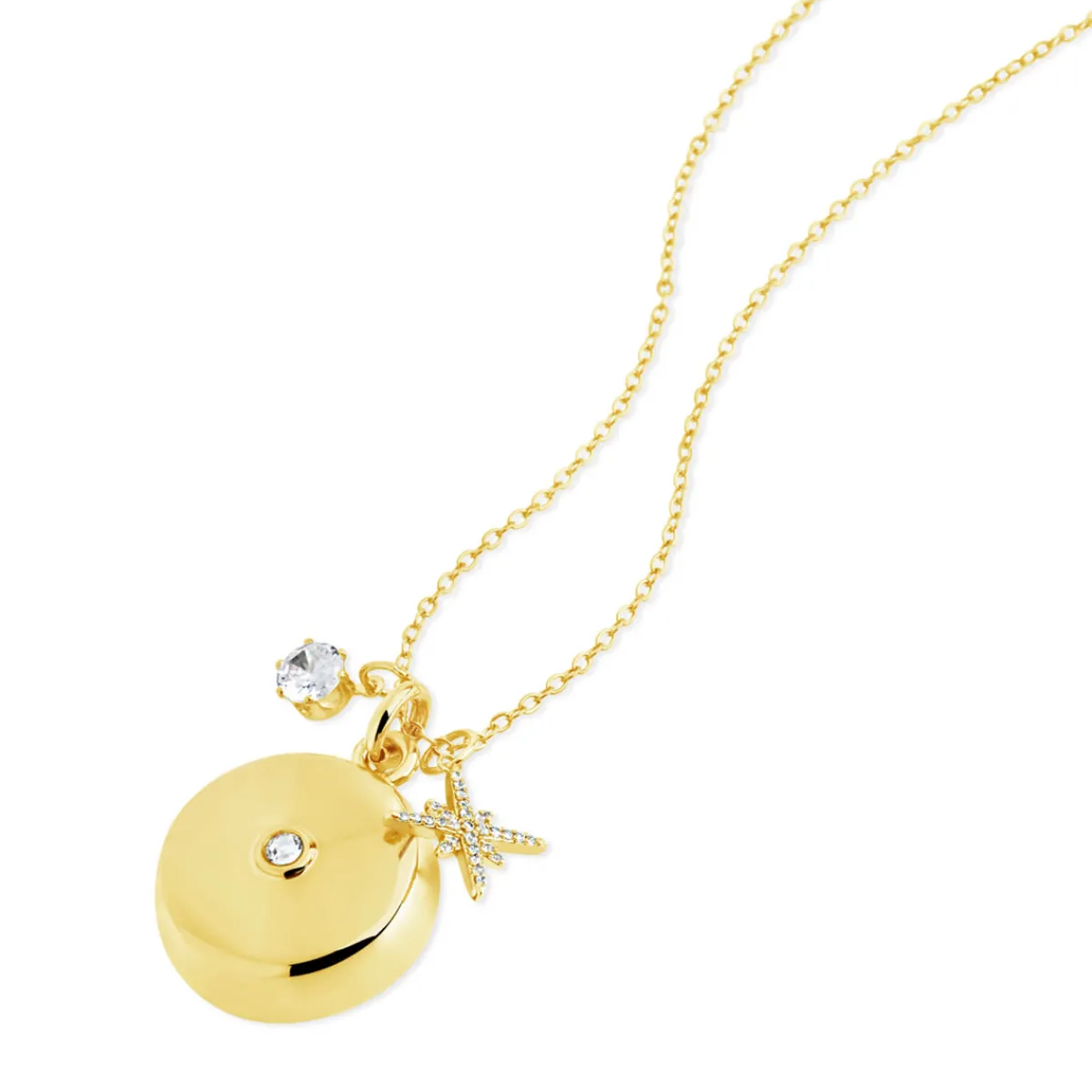 invisaWear Technologies Corporation Safety Star Burst Charm Necklace with Crystal Pendant