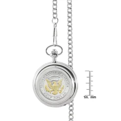 UPM Global LLC Selectively Gold-Layered Presidential Seal JFK Half Dollar Coin Pocket Watch