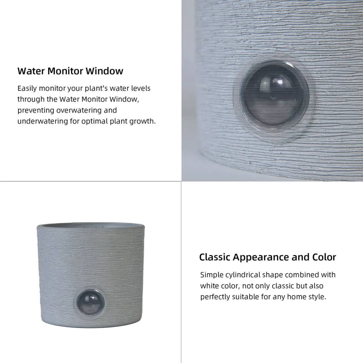 Bloomscape Self-Watering Cylinder Pot System for Indoor Plants (Set of 3)