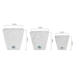 EP DESIGN LAB Self-Watering Tall Square Pot System for Indoor Plants (Set of 3)
