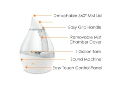 Crane USA, INC Sleep Humidifier with Soothing Sounds