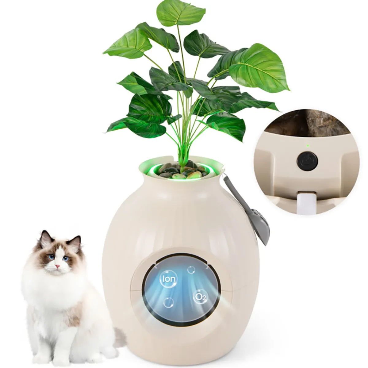 GoPlus (Costway) Smart Plant Hidden Litter Box with Odor Control