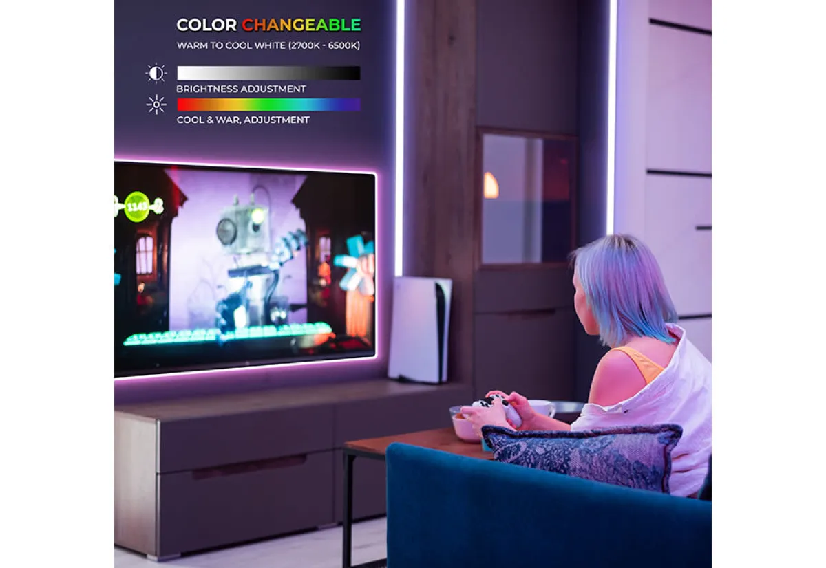 SCTP Inc (RSPA and Sungale) Smart Wi-Fi LED Strip Lights for TV and Computer