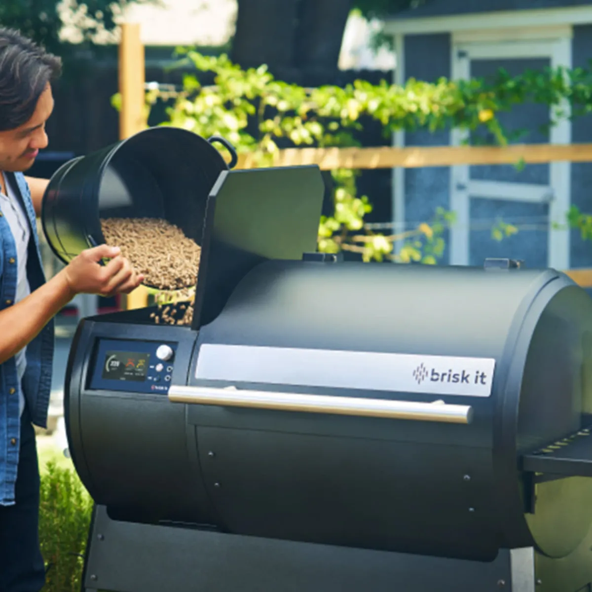 Grill Daddy Brush Co. Smart Wood Pellet Smoker Grill