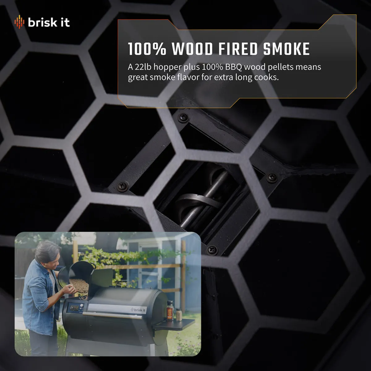 Grill Daddy Brush Co. Smart Wood Pellet Smoker Grill