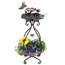 Sharper Image Solar Bird Bath Feeder and Planter