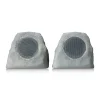 Innovative Concepts u0026 Design dba Gemini Sound Solar Powered Bluetooth Rock Speakers with Multilink (Set of 2)