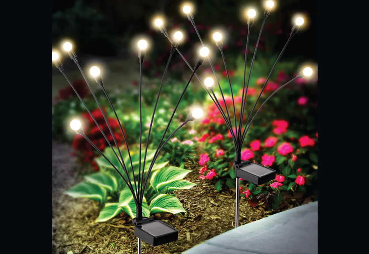 Ontel Products Solar Powered Firefly Garden Lights (Set of 2)