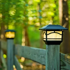 Sharper Image Solar Powered Post Lights (Set of 4)
