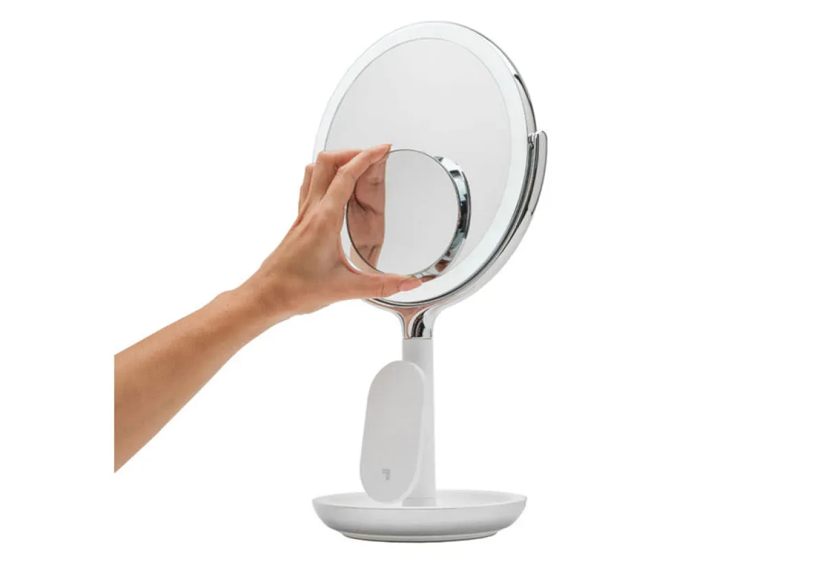 MerchSource Spa Studio LED Vanity Mirror with Wireless Charging by Sharper Image