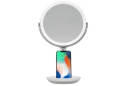 MerchSource Spa Studio LED Vanity Mirror with Wireless Charging by Sharper Image