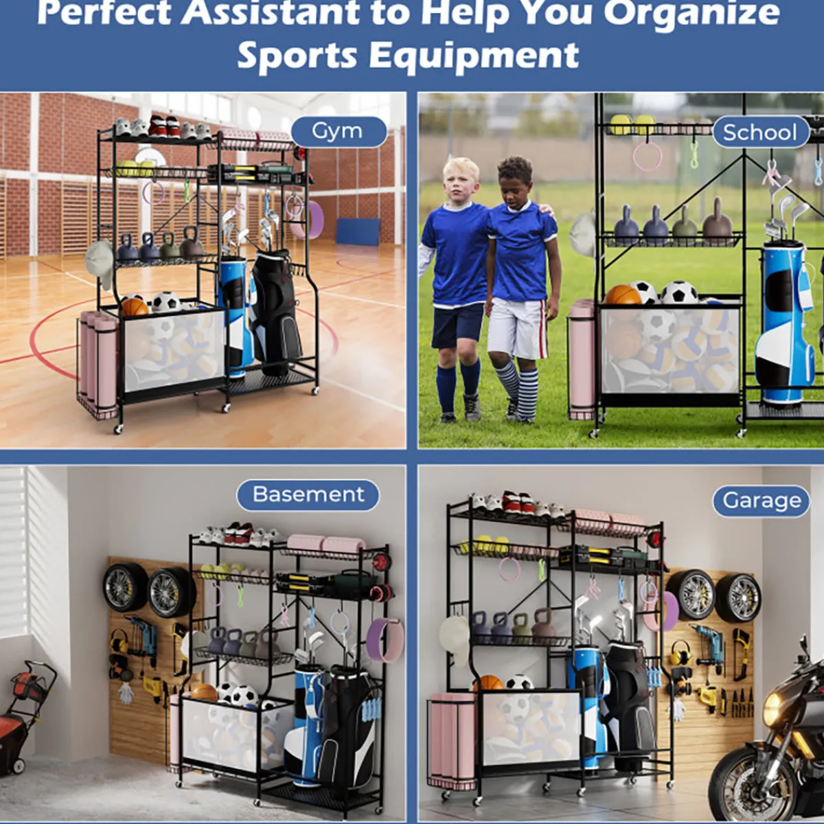 GoPlus (Costway) Sports Equipment Garage Organizer