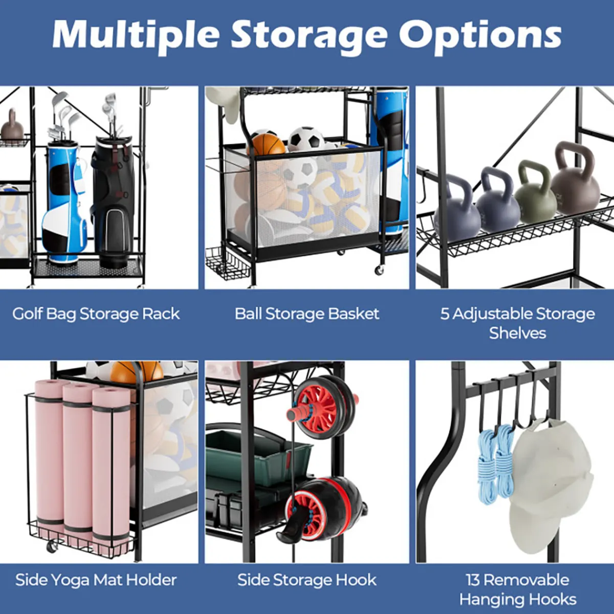 GoPlus (Costway) Sports Equipment Garage Organizer