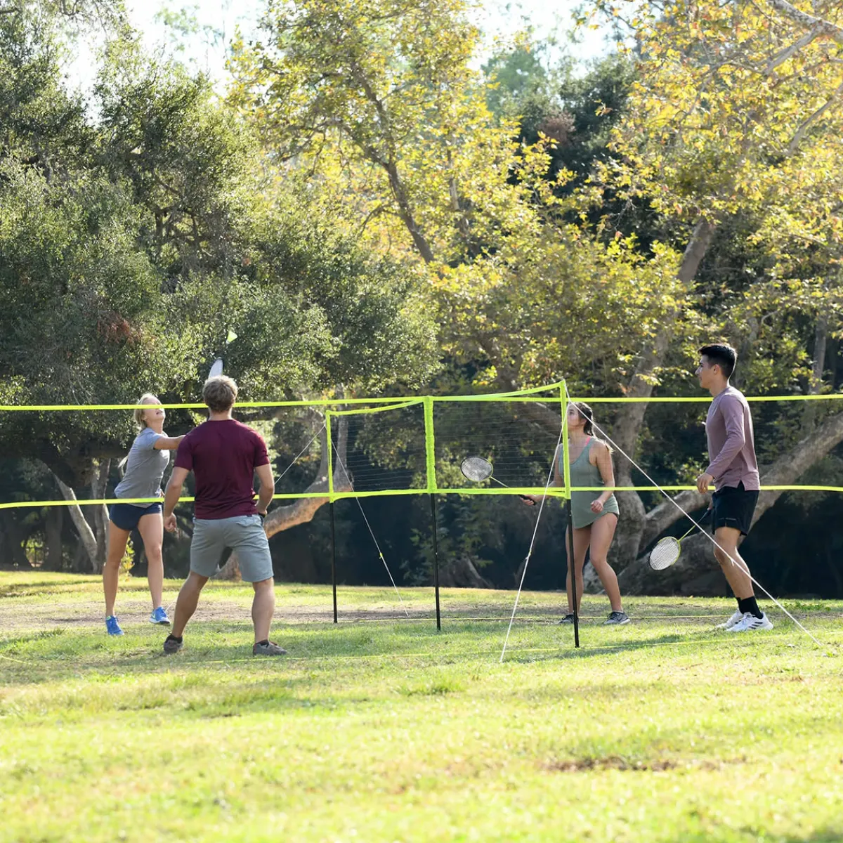 Escalade Sports 4-Square Volleyball Badminton Set Combo