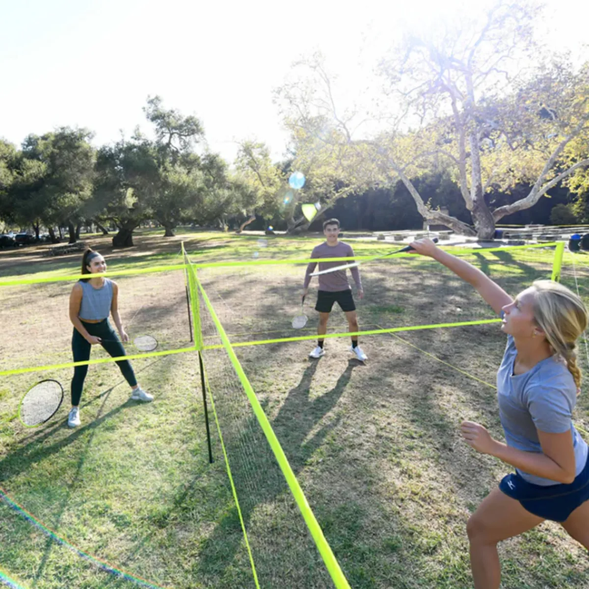 Escalade Sports 4-Square Volleyball Badminton Set Combo