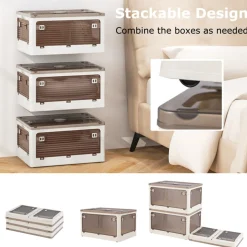 GoPlus (Costway) Stackable Storage Bins with Lids (Set of 3)