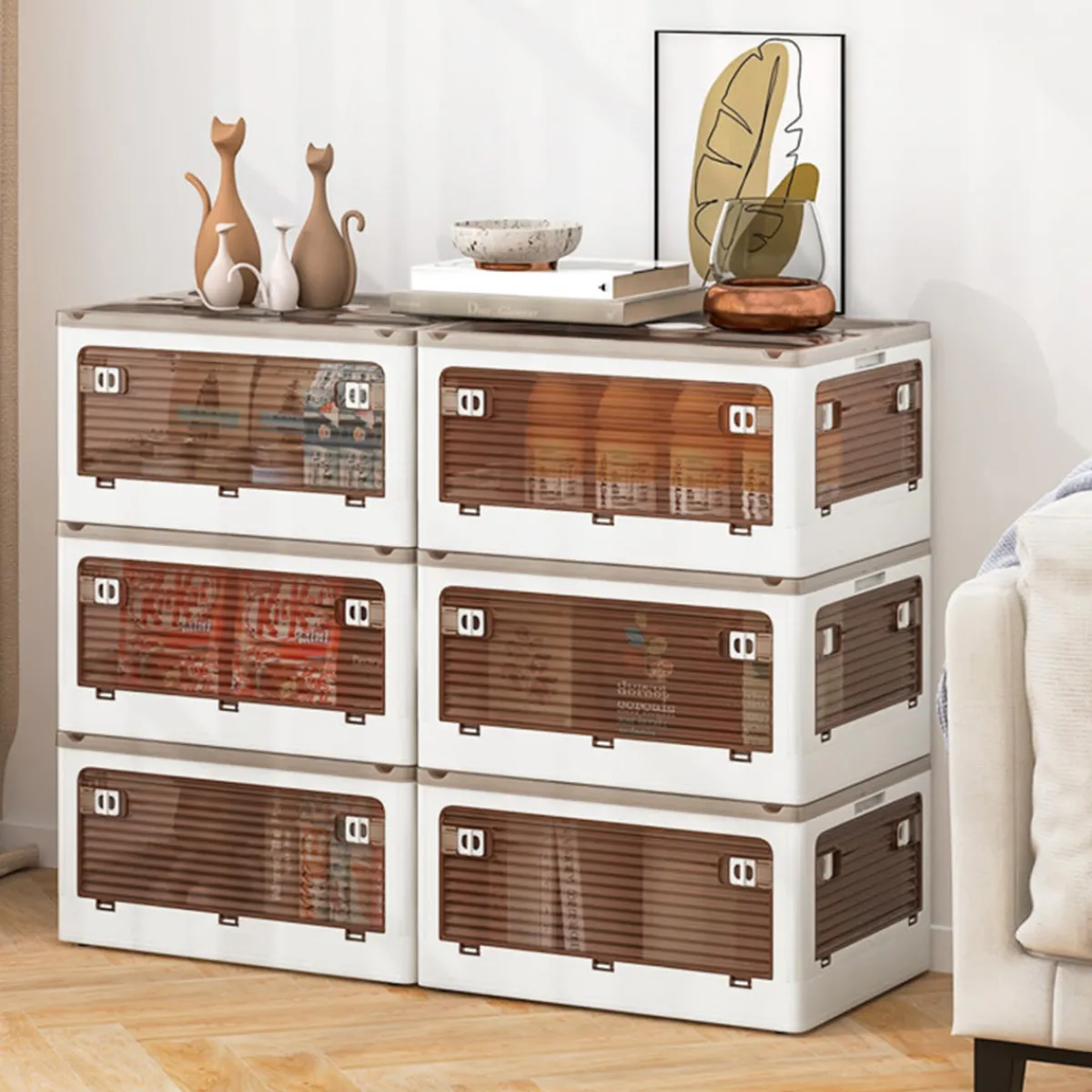 GoPlus (Costway) Stackable Storage Bins with Lids (Set of 3)