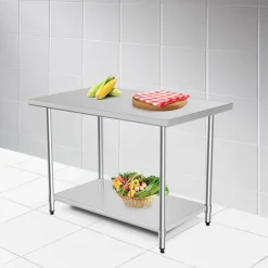Sharper Image Stainless Steel Commercial Kitchen Worktable