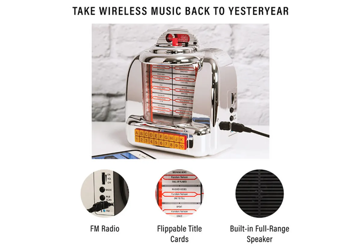 Odash Inc. Tabletop Diner Jukebox Radio with Bluetooth