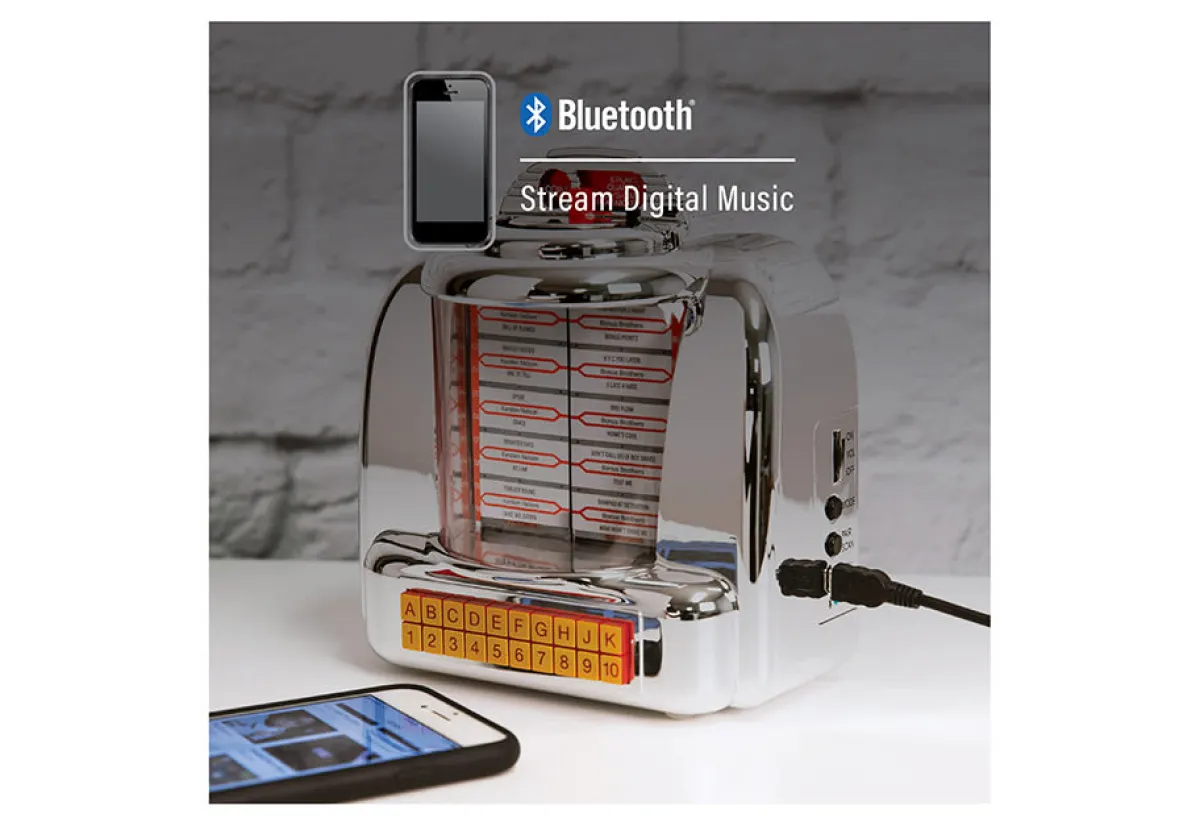 Odash Inc. Tabletop Diner Jukebox Radio with Bluetooth
