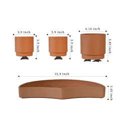 Bloomscape Tabletop Self-Watering Pot System for Indoor Plants (Set of 3)
